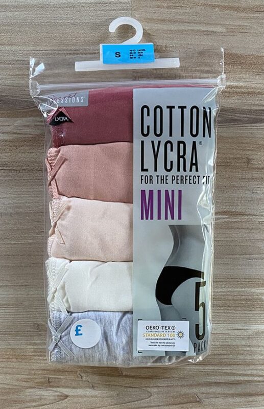 Bao bì quần áo lót dạng túi zip lụa mờ thiết kế tinh tế