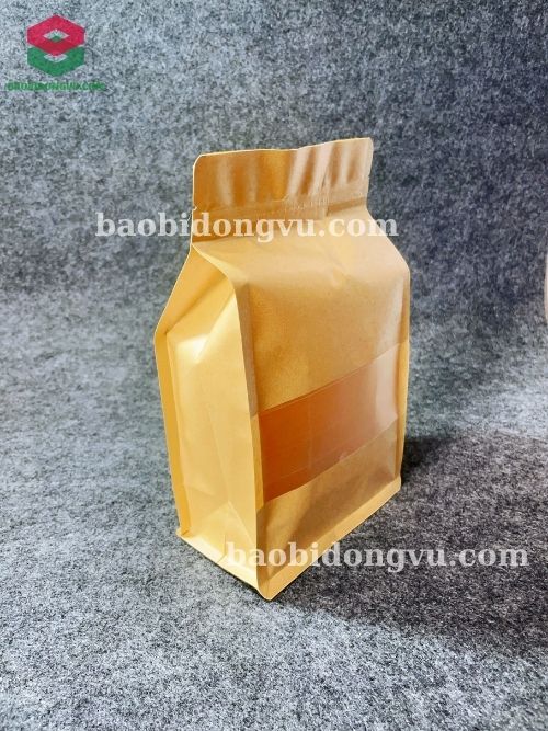 Túi zip 8 cạnh cửa sổ bằng giấy