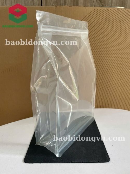 Túi zip 8 cạnh trong suốt