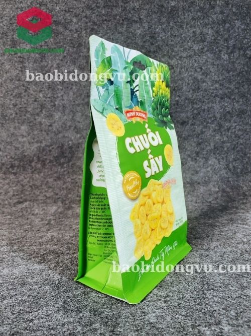 Túi zip 8 cạnh đựng chuối sấy