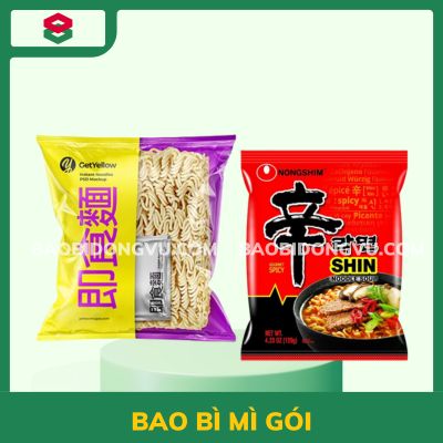 bao bì mì gói đa dạng mẫu mã và màu sắc