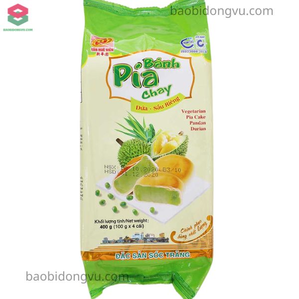 Bao bì bánh pía màng ghép xếp hông hàn lưng giữa