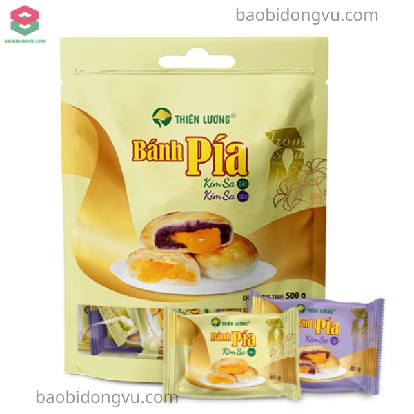 Bao bì bánh pía túi đáy đứng cao cấp