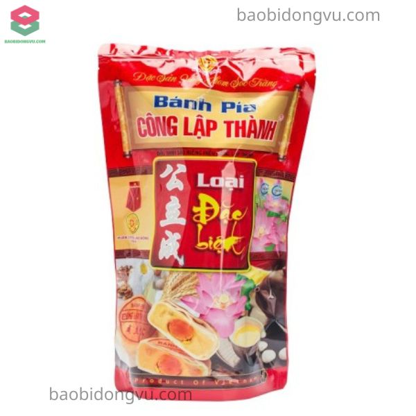 Bao bì bánh pía túi đáy đứng không khóa zip 
