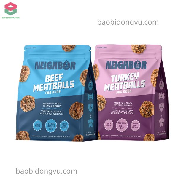 Bao bì bò viên dạng túi đáy đứng 8 cạnh