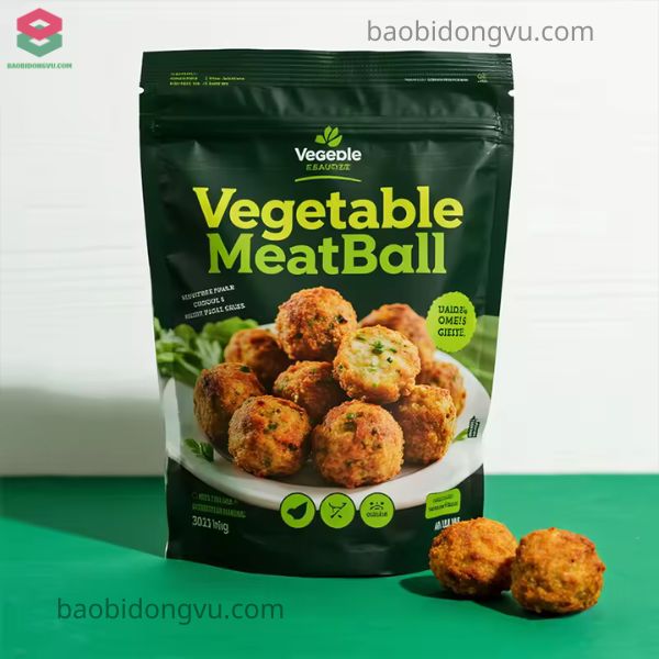 Bao bì bò viên dạng túi zip đáy đứng