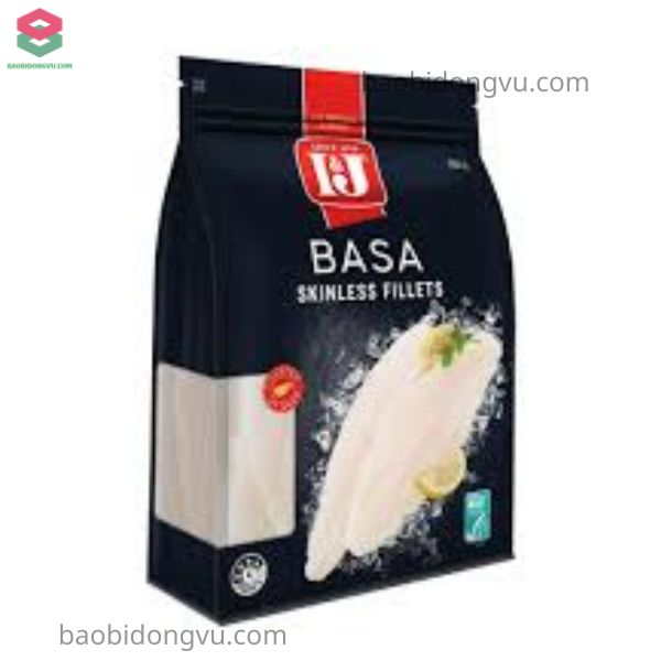 Túi zip đáy bằng đựng cá basa