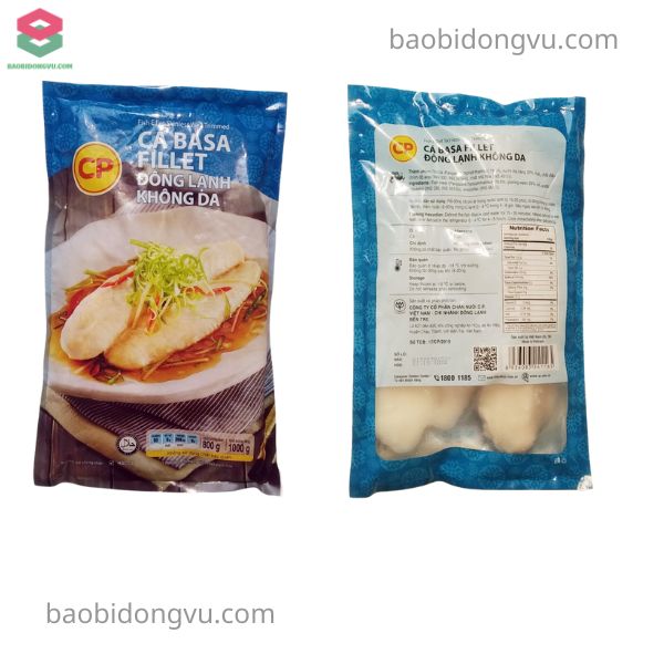 Nội dung thể hiện trên bao bì cá basa