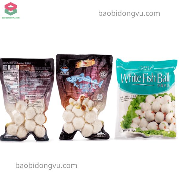 Bao bì cá viên đa dạng kích thước và màu sắc 