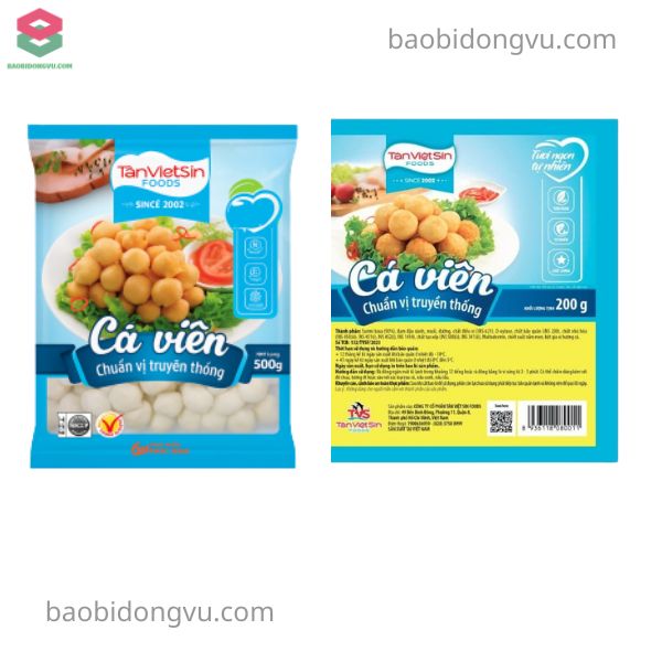 Nội dung in ấn trên bao bì cá viên