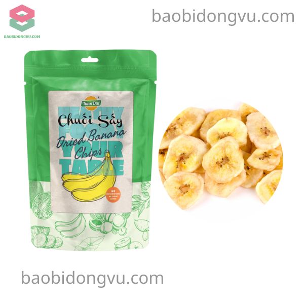 Mẫu bao bì chuối sấy đẹp