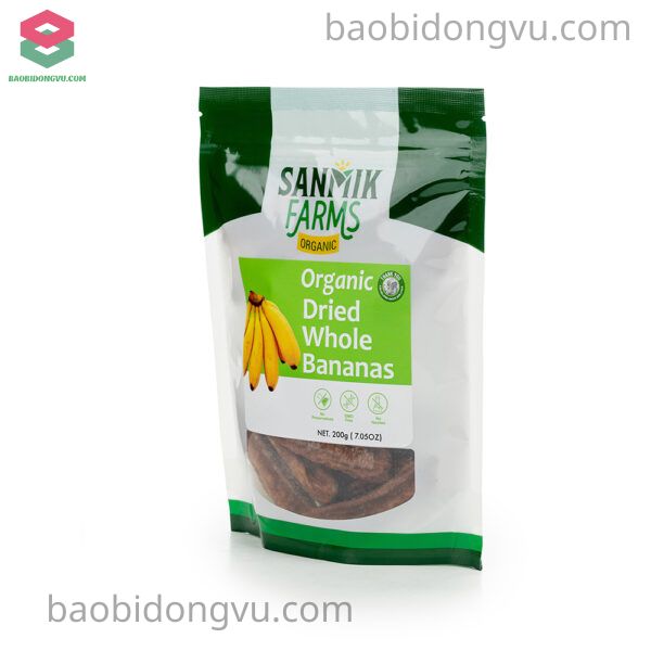 Bao bì chuối sấy dẻo đáy đứng