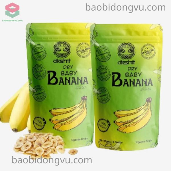 Bao bì chuối sấy hỗ trợ trưng bày chuyên nghiệp