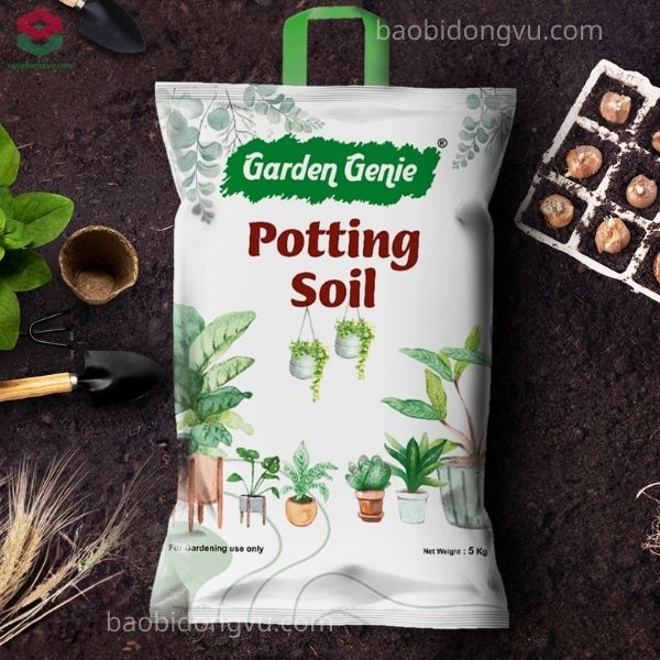 Bao bì đựng đất trồng cây có quai xách sang trọng