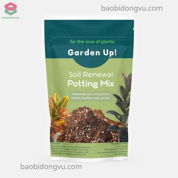 Bao bì đất trồng cây dạng đáy đứng