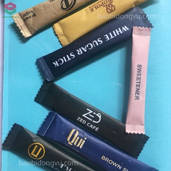 Bao bì đường que sử dụng cho quán cà phê, trà sữa và đồ uống mang đi