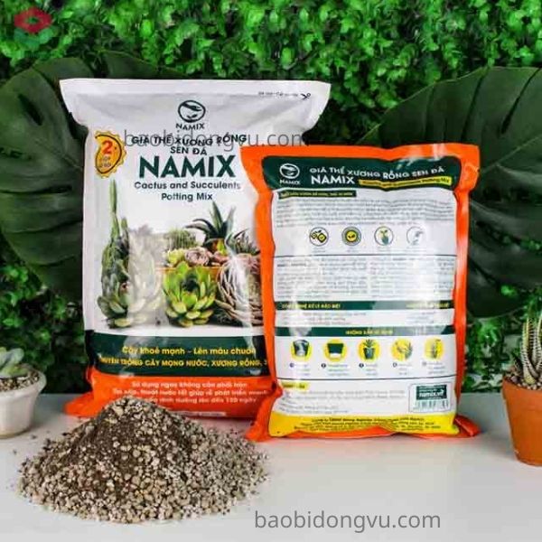 Thông tin in trên bao bì giá thể đầy đủ