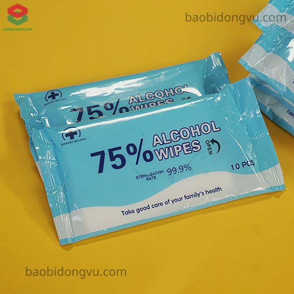 Mẫu bao bì khăn lạnh in nhiều màu tạo điểm nhấn