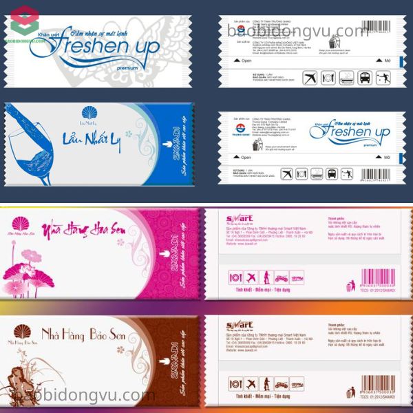 Thiết kế bao bì khăn lạnh sang trọng