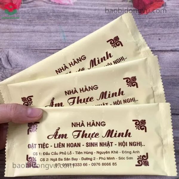 Bao bì khăn lạnh cho quán ăn