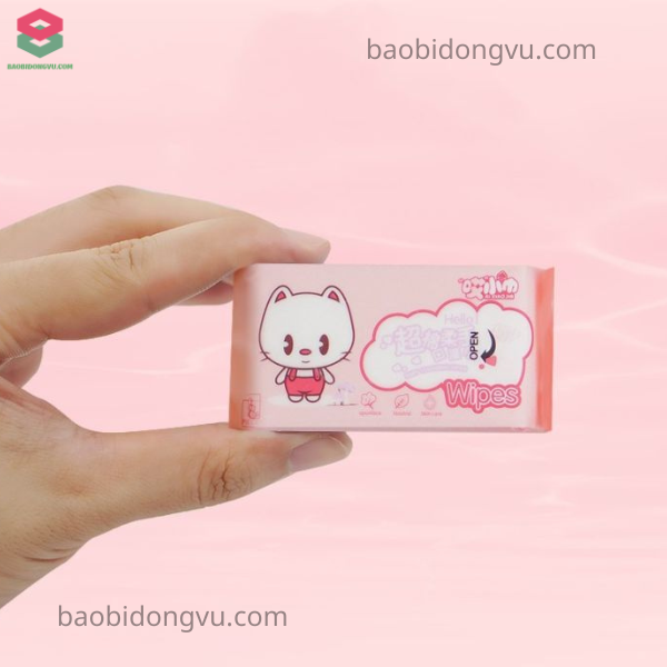 Bao bì khăn ướt mini nhỏ gọn