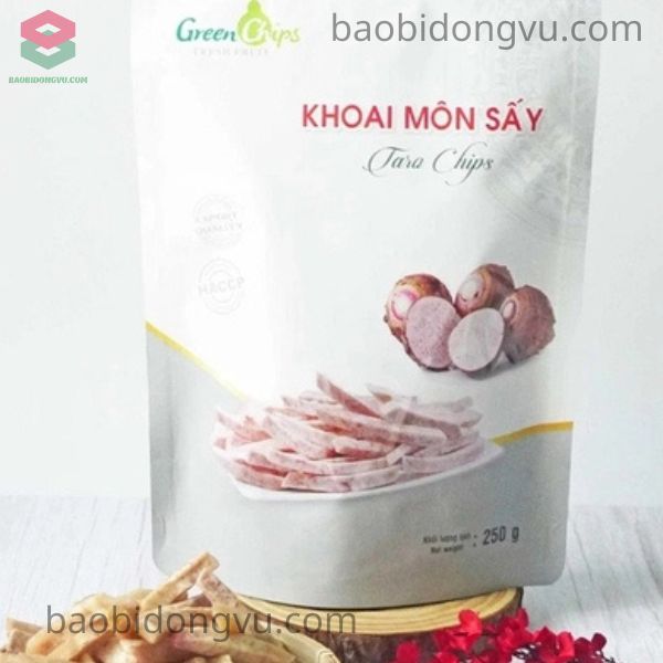Bao bì khoai môn sấy giúp kiểm soát tốt chất lượng sản phẩm 