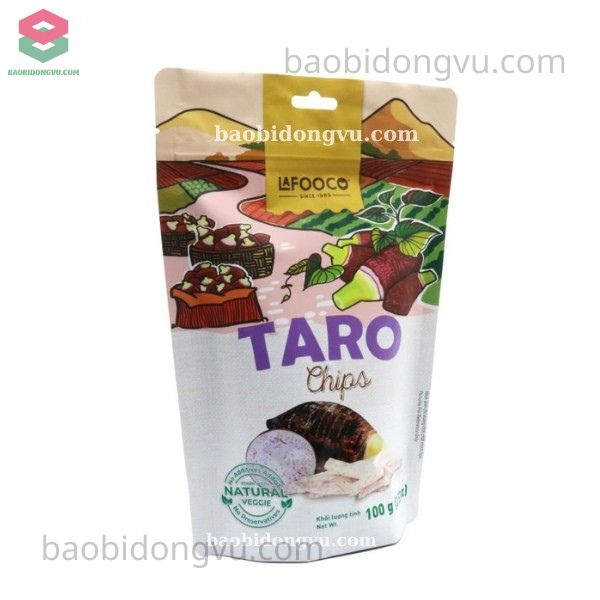 Bao bì khoai môn sấy đáy đứng