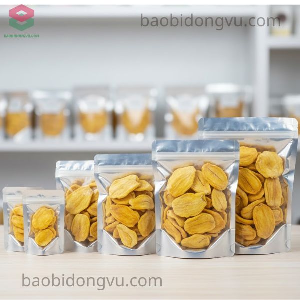 Những kích thước phổ biến của bao bì mít sấy