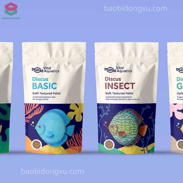 Túi mồi câu cá đáy đứng trưng bày hiệu quả