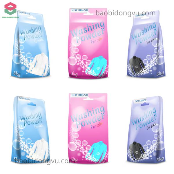 Bao bì nước giặt đồ kiểu túi xếp hông tăng dung tích