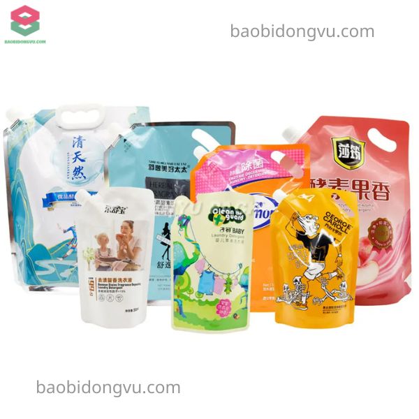 Bao bì nước giặt đồ đa dạng kích thước và màu sắc