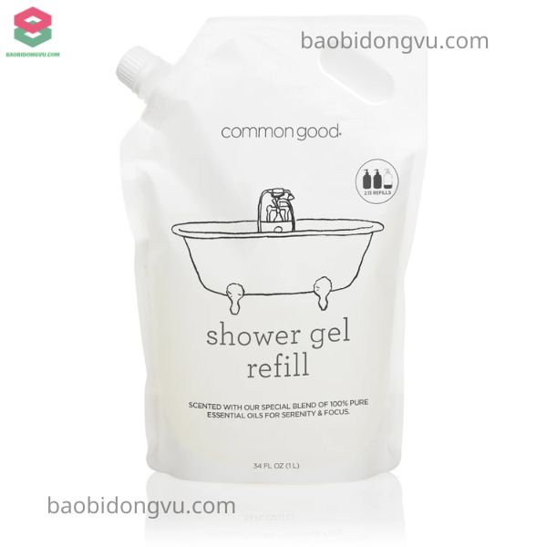 Mẫu bao bì sữa tắm thiết kế đơn giản, tinh tế