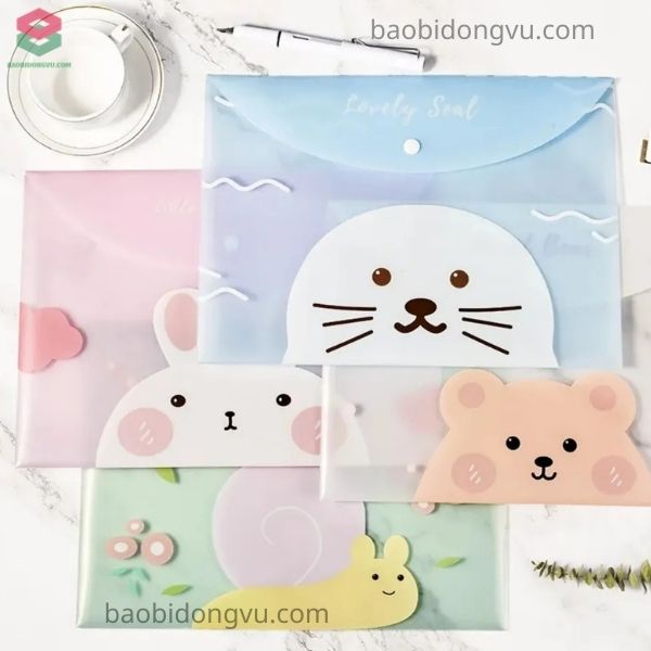 Mẫu bao bì văn phòng phẩm thiết kế dễ thương