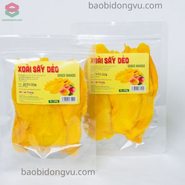 Mẫu bao bì xoài sấy trong suốt