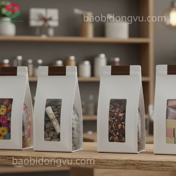 Túi 4 cạnh trong suốt