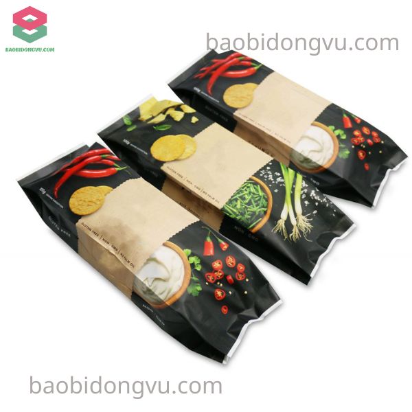 Túi 4 cạnh màng ghép in nhiều màu