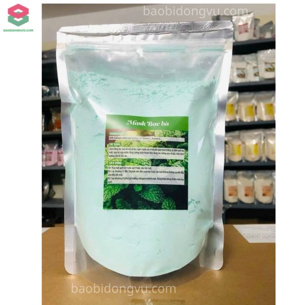 Túi zip bạc trong đựng mặt nạ dạng bột