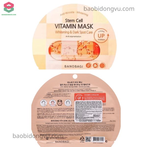 Nội dung in trên túi đựng mặt nạ đầy đủ