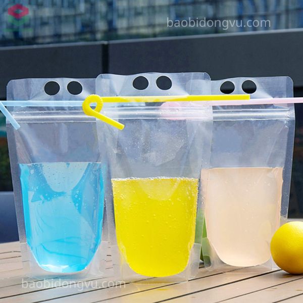 Túi đựng nước ép trong suốt có tay cầm
