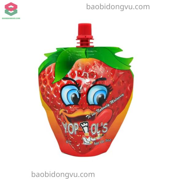 Túi đựng nước ép thiết kế hình trái dâu