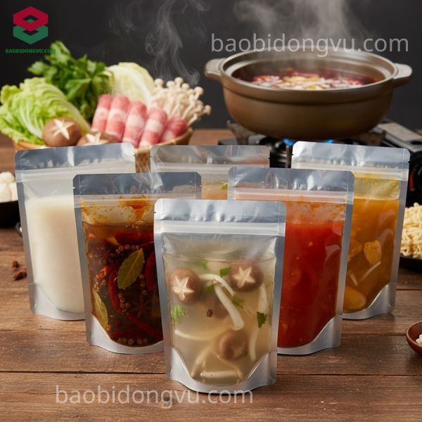 Túi zip bạc đựng nước lẩu