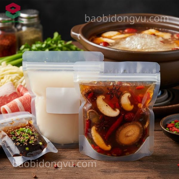 Đóng gói nước dùng, nước hầm, nước sốt lẩu