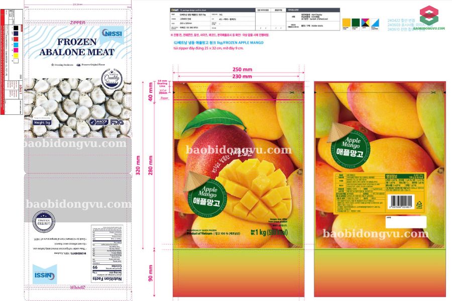 thiết kế túi zip