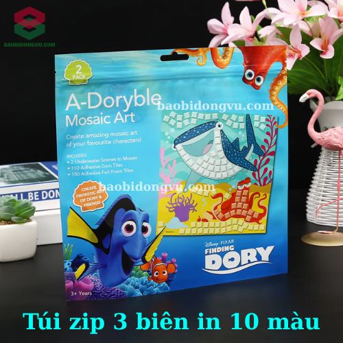 Túi Zip được in ấn sắc nét