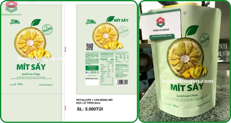 Mẫu túi đáy đứng in số lượng 5000 túi tại Đông Vũ