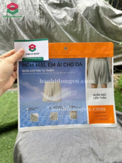 Túi zip 3 biên đựng quần áo được in bằng công nghệ in không trục