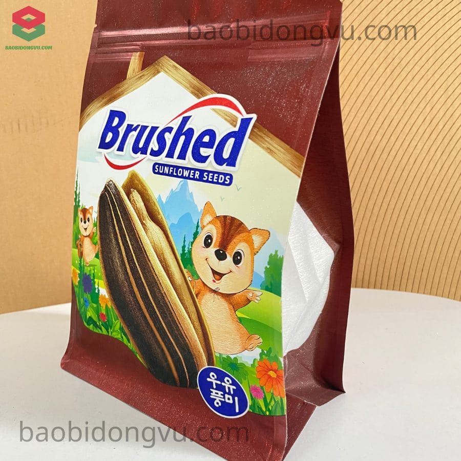 túi zip đựng kẹo được in trên màng nhung