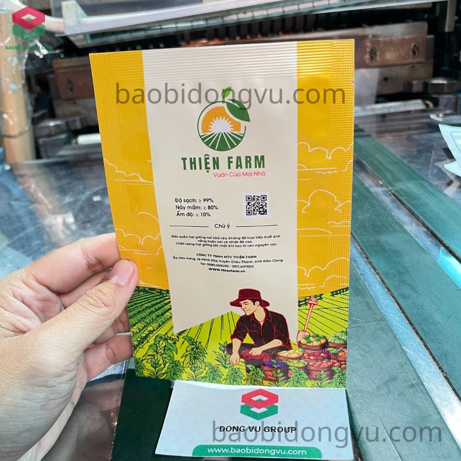 Bao bì đựng thuốc thực vật dạng túi ba biên