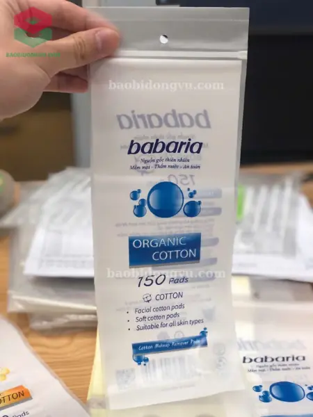 túi zip đựng bông tẩy trang