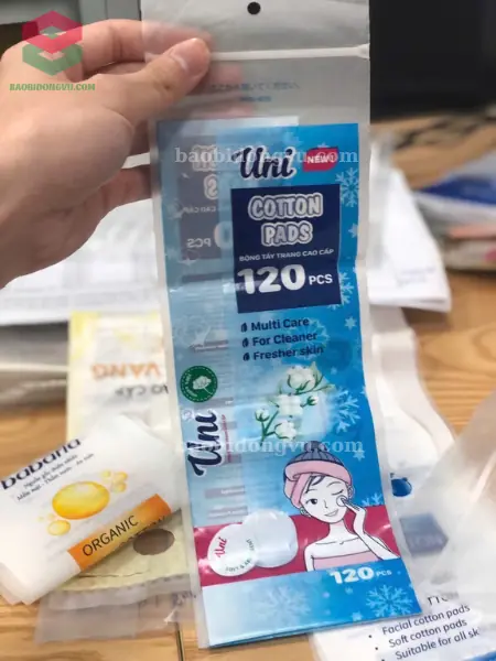 túi zip đựng bông tẩy trang